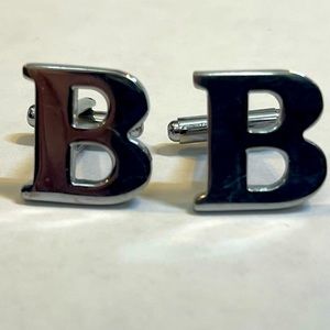 Monogram cuff links - letter B.